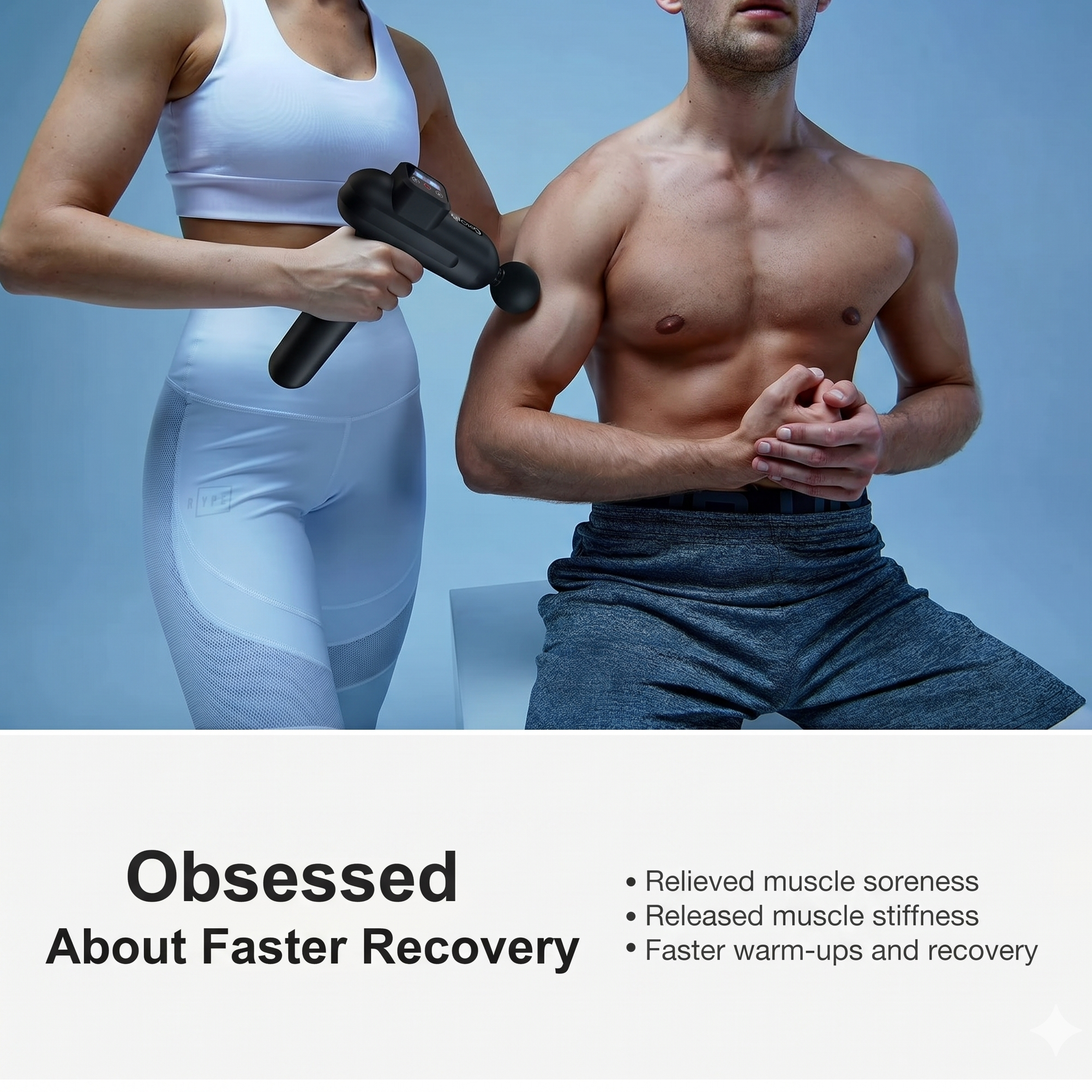Cordless massage gun with round ball attachment for full body use