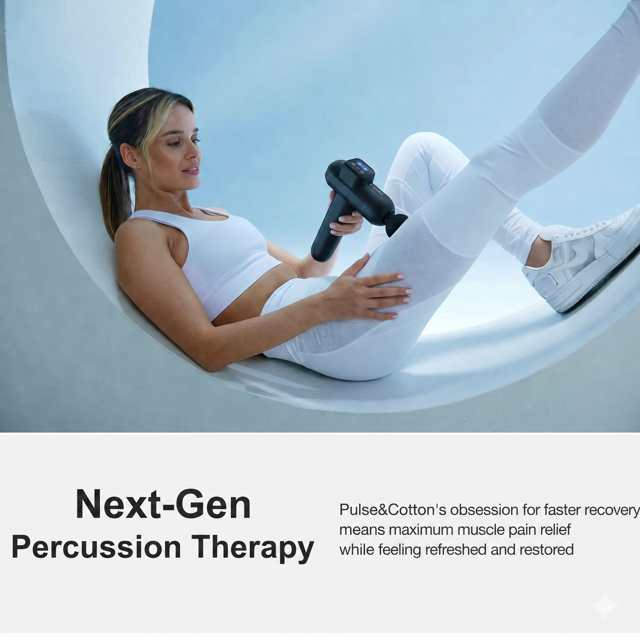 Portable deep tissue massager with LED display and multiple speeds
