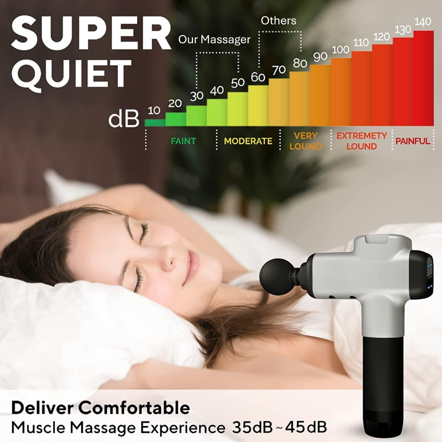 Heavy duty cordless massage gun for intense post workout recovery