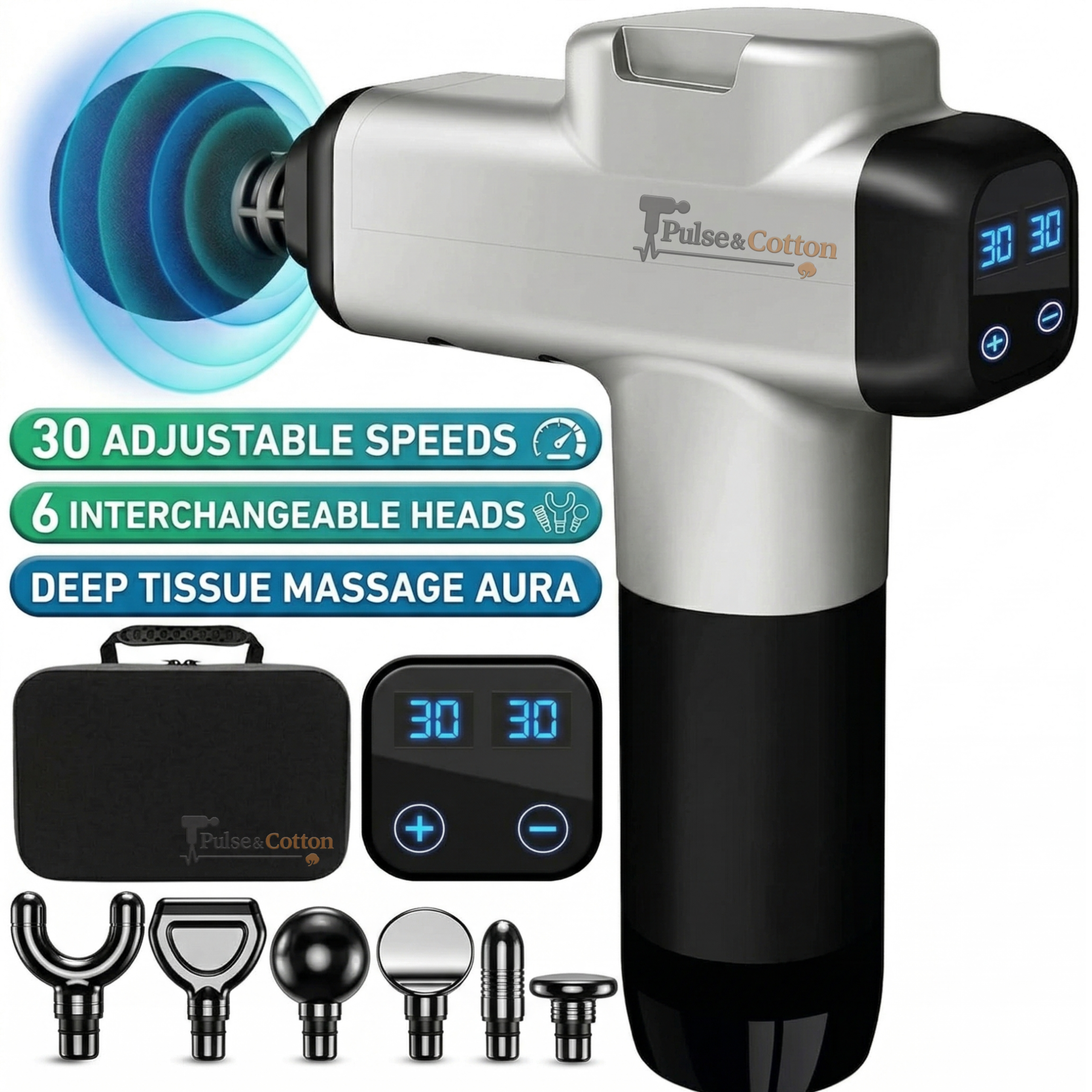 High power percussion massage gun for professional muscle therapy
