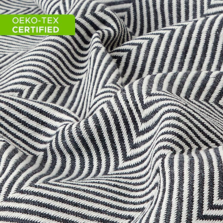Turkish Cotton Throw Blanket – Lightweight, Soft & Breathable 50x70 inch Light Gray