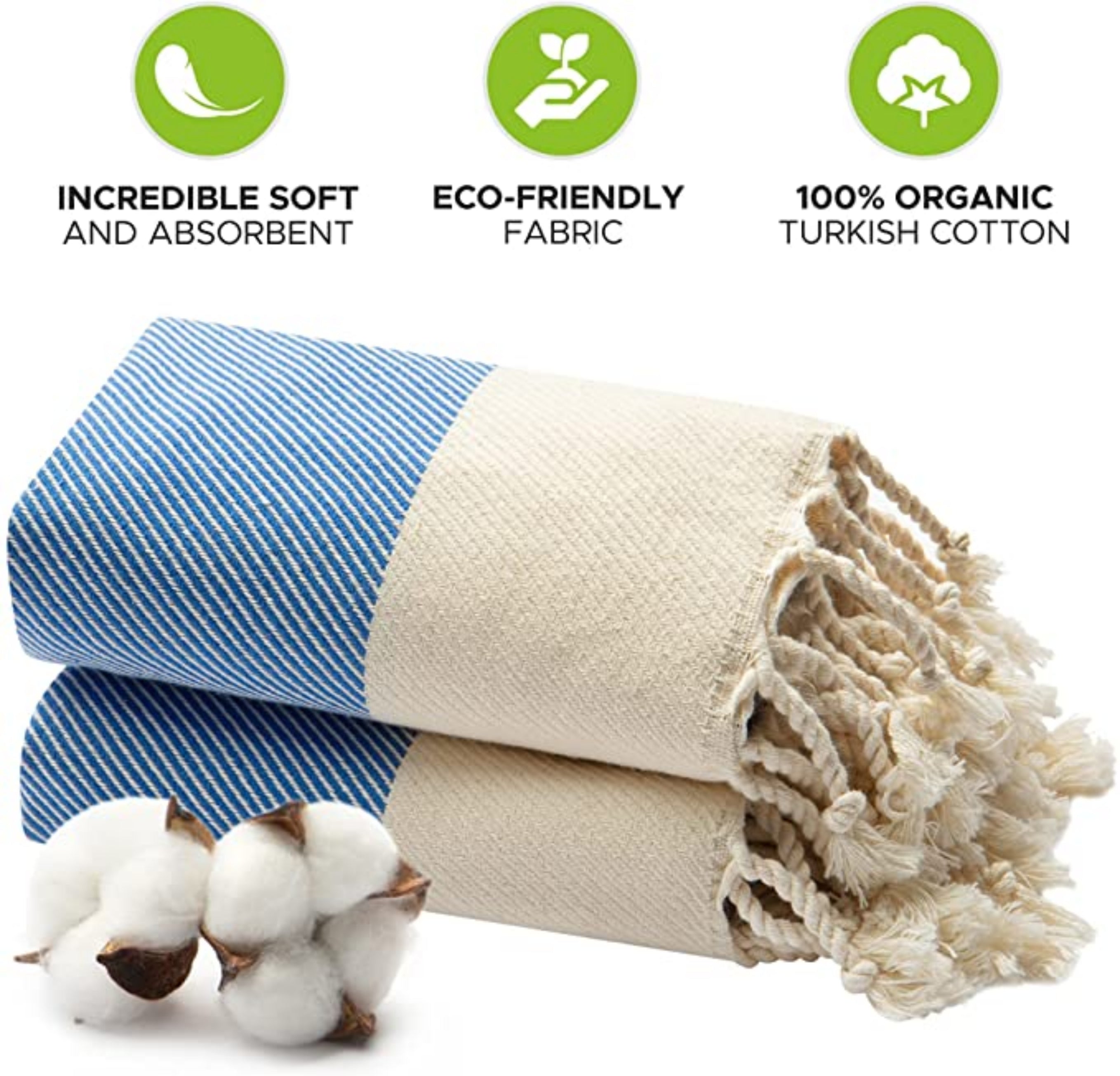 Soft Premium Hand Towel - 100% Pure Cotton, 40x19 Inches